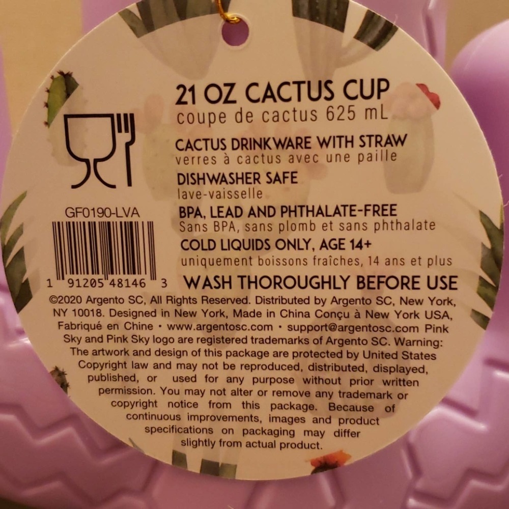 Pink sky cactus cup - Picture 3 of 3